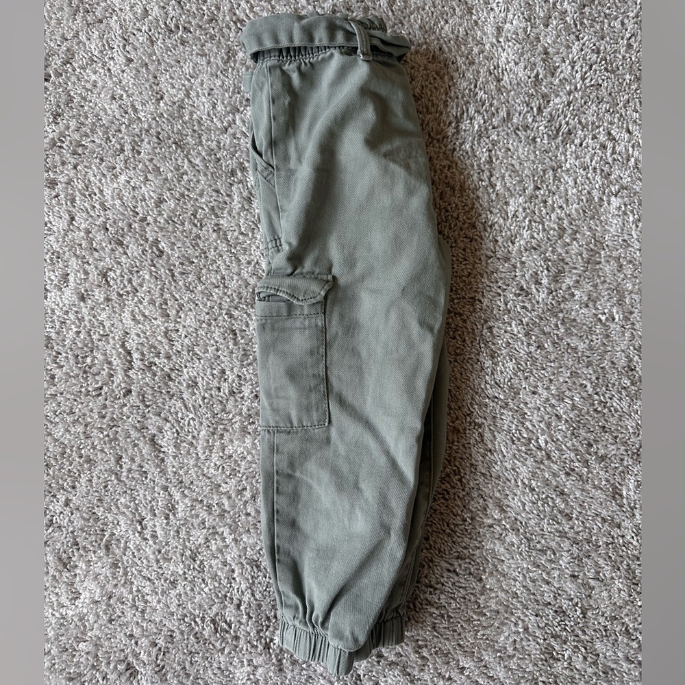 Carter's  Olive Green Cargo Jogger Pants - Girls 3T